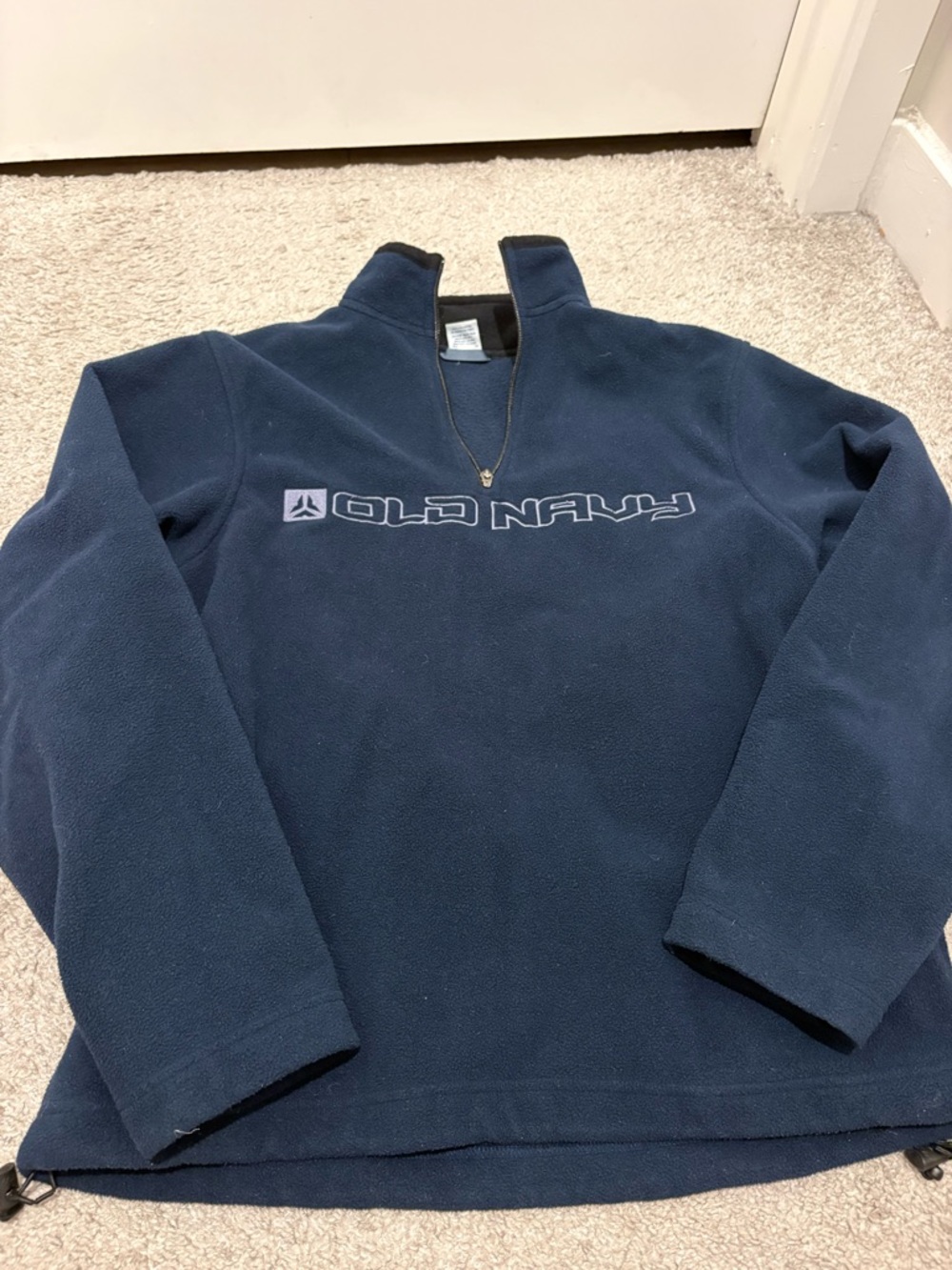 Old Navy Men's Navy Half-Zip Fleece Pullover